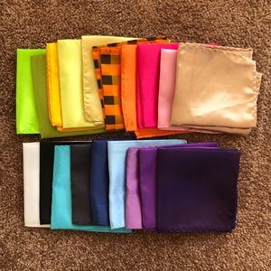 Bundle of 19 Fancy Pocket Squares